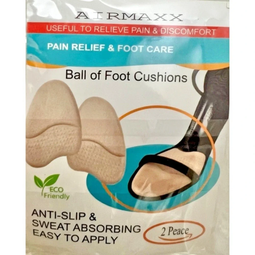 Ball of Foot Cushions Shoe Insert Pain Relief Anti-Slip Sweat Absorbing Health